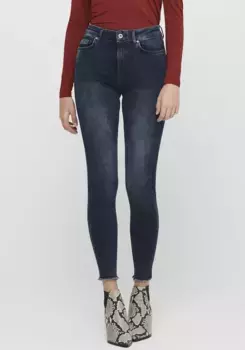 Only джинсы скинни "ONLBLUSH MID SK ANK RW REA409 NOOS", черный