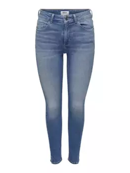Only джинсы скинни "ONLBLUSH MID SK LONGER ANK SLIT TAI328", синий
