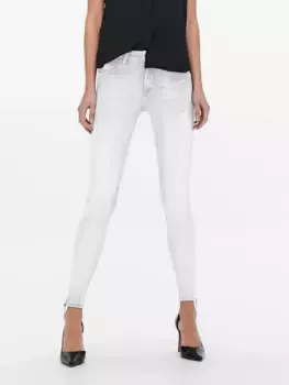 Only джинсы скинни "ONLBLUSH MID SKINNY ANKLE ZIP DNM BOX", белый