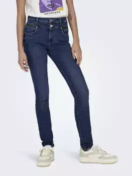 Only джинсы скинни "ONLDAISY HW DB YOKE ZIP SKINNY DNM PIM", синий