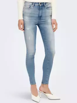 Only джинсы скинни "ONLMILA HW SK ANK JEANS REA437", голубой