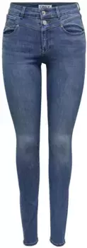 Only джинсы скинни "ONLWAUW HW DOU But CUT SKINNY DNM EXT", синий