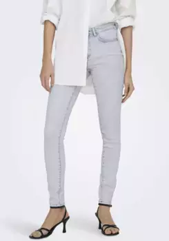 Only джинсы скинни "ONLWAUW MID SKINNY DEST BJ692", голубой