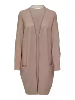 Only кардиган "ONLGABRIEL LIFE L/S LONG CARDIGAN CC KNT", цвет Mocha Meringue Detail:Melange/Placket Pumice Stone