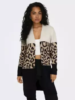Only кардиган "ONLJADE ANIMAL LS CARDIGAN CC KNT", черный