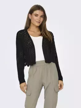 Only кардиган "ONLNOLA 7/8 LIFE OPEN CARDIGAN KNT NOOS", черный
