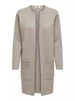 Only кардиган "ONLRIVER L/S LONG CARDIGAN KNT NOOS", цвет Mocha Meringue Detail:W. Melange