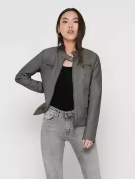 Only куртка из искусственной кожи "ONLBANDIT FAUX LEATHER BIKER NOOS OTW", цвет Plum Kitten