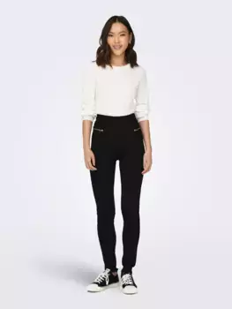 Only Леггинсы "ONLDAPHNE HW ZIP LEGGING PNT", черный