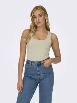 Only майка "ONLEA S/L 2-WAYS FIT TOP JRS NOOS", цвет Humus
