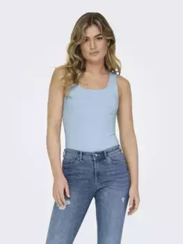 Only майка "ONLEA S/L 2-WAYS FIT TOP JRS NOOS", цвет Clear Sky