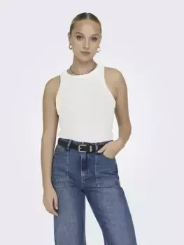 Only майка "ONLKELLI S/S STRIPE TANK TOP CS JRS", цвет Cloud Dancer
