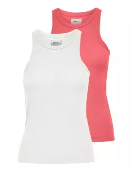 Only майка "ONLLINDSAY TANK TOP 2 PACK" (2 шт. в упаковке), цвет Cloud Dancer