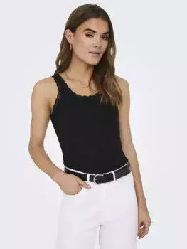 Only майка "ONLSHARAI LACE TANK TOP JRS NOOS", черный