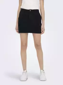Only мини-юбка "ONLMALFY LIFE SHORT CARGO SKIRT PNT", черный