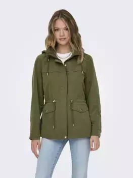 Only парка "ONLNEWSTARLINE SPRING JACKET CC OTW", с капюшоном, оливковый