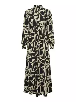 Only платье макси "ONLHELENA LIFE L/S MAXI DRESS PTM", черный