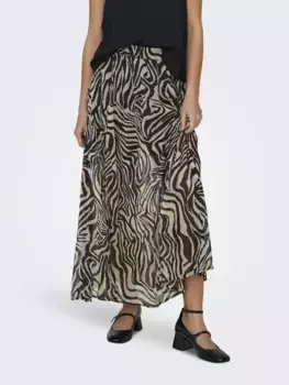 Only плиссированная юбка "ONLASTA LIFE SLIT ANKEL SKIRT PTM", черный
