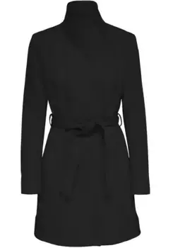 Only полупальто "ONLELLI LIGHT COAT CS OTW", цвет Black Detail:Solid