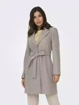 Only полупальто "ONLNANCY LIFE BELTED COAT CC OTW", цвет Simply Taupe Detail:Melange