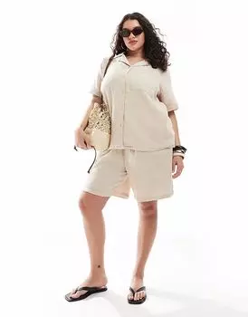 ONLY шорты Curve из марли, бежевого цвета