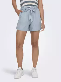 Only шорты "ONLBEA SMILLA HW PB LOOSE DNM SHORTS", в джинсовом исполнении, голубой