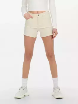 ONLY Шорты "ONLBLUSH MID SK DNM SHORTS NOOS", цвет Ecru