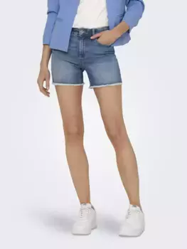ONLY Шорты "ONLBLUSH MID SK DNM SHORTS NOOS", голубой
