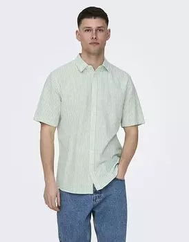 ONLY & SONS Рубашка в зеленом бриаре