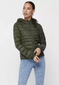 Only стеганая куртка "ONLTAHOE HOOD JACKET OTW NOOS", с капюшоном, цвет Col. Forest Night