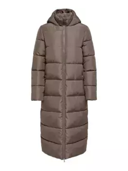 Only стеганое пальто "ONLANNA X LONG HOOD PUFFER COAT OTW", цвет Walnut