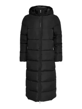 Only стеганое пальто "ONLANNA X LONG HOOD PUFFER COAT OTW", черный