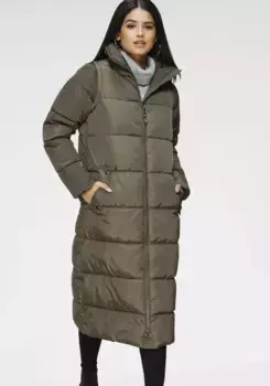 Only стеганое пальто "ONLIRINA X-LONG 2IN1 PUFFER OTW", можно носить и как жилет, хаки