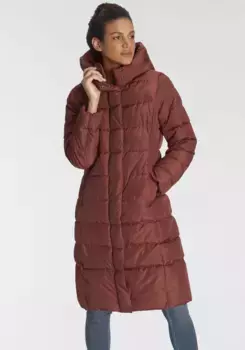 Only стеганое пальто "ONLTINA PUFFER X LONG COAT OTW", с капюшоном, цвет Burnt Henna