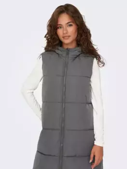 Only стеганый жилет "ONLALINA LONG WAISTCOAT OTW NOOS", цвет Plum Kitten