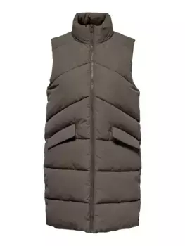 Only стеганый жилет "ONLMATILDE LONG WAISTCOAT OTW NOOS", цвет Coffee Quartz