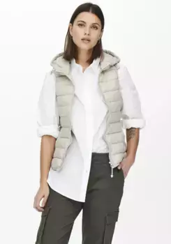 Only стеганый жилет "ONLNEWTAHOE HOOD WAISTCOAT OTW NOOS", цвет Pumice Stone