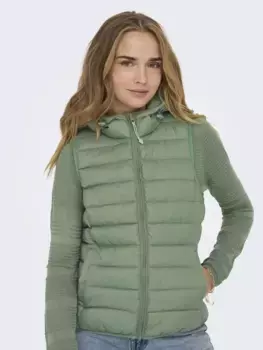 Only стеганый жилет "ONLNEWTAHOE HOOD WAISTCOAT OTW NOOS", цвет Hedge Green