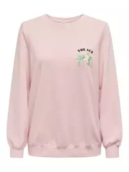 ONLY Свитер "ONLJULIA L/S TENNIS O-NECK BOX UB SWT", цвет Lotus Print:Ace