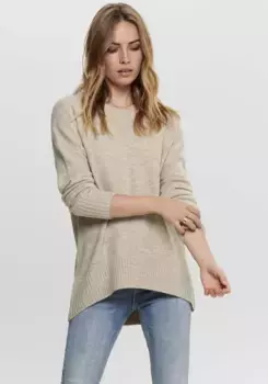 Only свитер с круглым вырезом "ONLNANJING L/S PULLOVER KNT NOOS", цвет Nomad Melange
