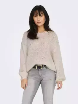 Only свитер с круглым вырезом "ONLNORDIC LIFE LS O-NECK KNT NOOS", цвет Pumice Stone