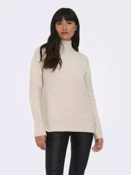 Only свитер с воротником-стойкой "ONLGABRIEL LIFE L/S HIGHNECK CC KNT", цвет Pumice Stone Detail:Melange