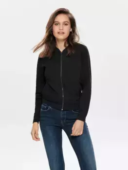 Only толстовка "ONLJOYCE L/S BOMBER SWT NOOS", черный