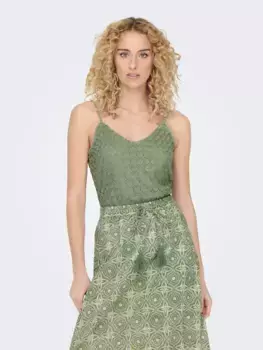 Only топ-спагетти "ONLPATRICIA SINGLET JRS", цвет Hedge Green