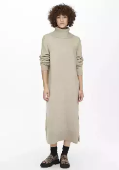 Only трикотажное платье "ONLBRANDIE L/S ROLL NECK DRESS", цвет Pumice Stone