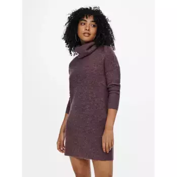 Only трикотажное платье "ONLJANA L/S COWLNCK DRESS", коричневый