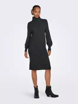 Only трикотажное платье "ONLSASHA L/S ROLLNECK DRESS NCA KNT", серый