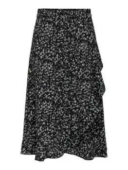 Only юбка с запахом "ONLCARLY LOUNCE LOUNCE SKIRT", цвет Black Aop:May Flower