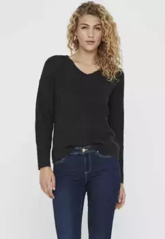 Only вязаный свитер "ONLCAMILLA V-NECK L/S PULLOVER KNT NOOS", серый