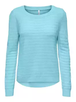 Only вязаный свитер "ONLCATA L/S PULLOVER CS KNT", голубой